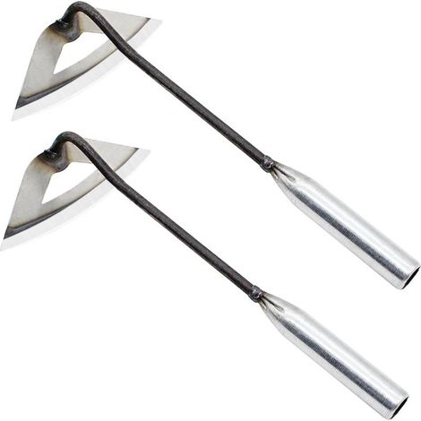 Lot de 2 houes Creuses en Acier trempé - pour désherber - pour Le Jardinage, Le Jardinage - Binette de Jardin pour désherbage dans Le Jardin