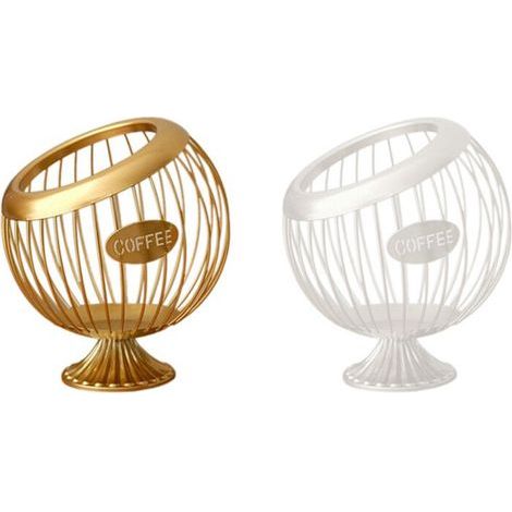 Panier de Rangement pour Capsules de Café en Fer - Organisateur Multifonctionnel pour Station de Café, Fruits et Collations (1/5)