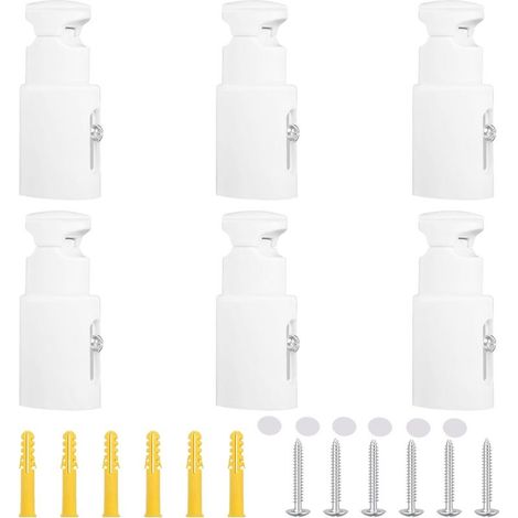 6 Pièces Fixation Seche Serviette Fixation Radiateur Fonte Support Radiateur Distance Réglable Support Radiateur Convient aux Radiateurs de Salle de Bain Droits ou Courbes (1/5)