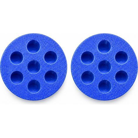 Plateau Semis, Plateau Demarrage 7 Trous 2 Pcs 6.4x6.4x4cm, Propagateur Plantes, PLA 3D Taille-Air Reutilisable pour Herbe, Fleur, Legume (1/5)