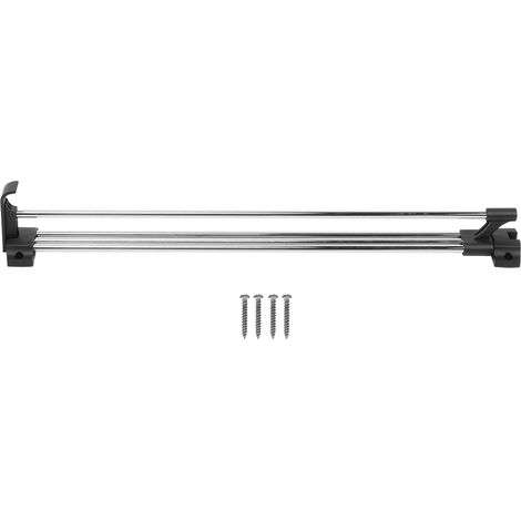 1 Barre de penderie coulissante extensible, support réglable 50 kg, pour armoire et vêtements (1/5)