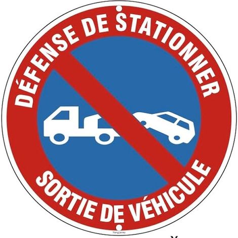 Parking Defense Sign Diameter Ø30 cm Aluminium Safety Sign Indoor/Outdoor Perforated