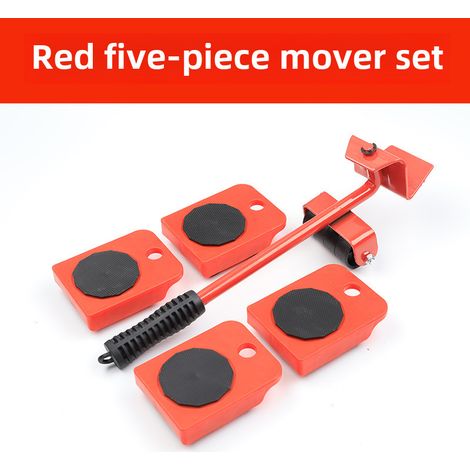 Déménagement d'objets lourds, de meubles portables, de lits, d'outils volumineux, de poulies, de matériel robuste et facile à utiliser (Objet de déménagement rouge [Boîte Taobao]) (1/5)