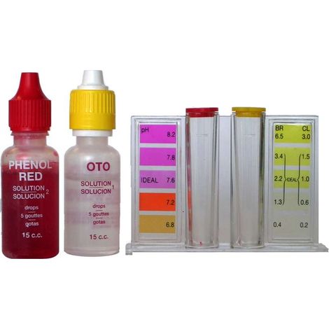 Gre Kit Test Acqua Piscina - Misura Cloro, Bromo e pH