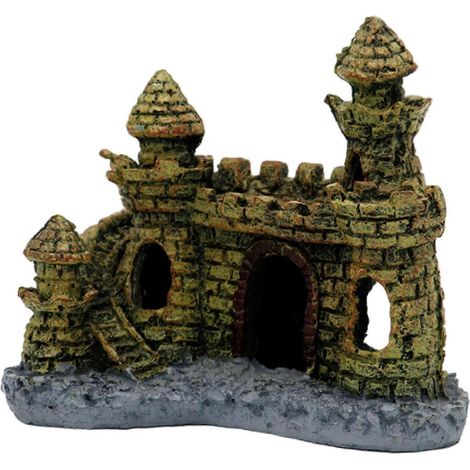 Décoration d'aquarium en forme de château, décorations pour aquarium, cachette en forme de château ancien, ornement château-cachette pour aquarium-Style A (1/5)