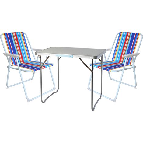 3-teiliges Campingmöbel Set 70x50x59cm-MMC330870+2xMPO2600SR (1/4)