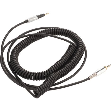 Câble spiralé HiFi 3,5 mm vers 2,5 mm stéréo pour casque Sennheiser HD6, HD7, HD8, HD515, HD518, HD558 et HD598 (1/4)