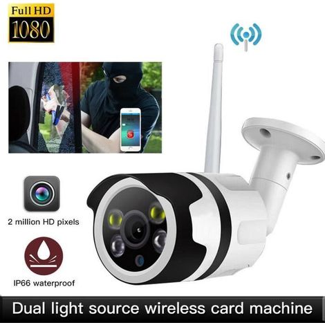 Caméra IP de Surveillance Extérieure 1080P FHD WiFi IP66 Etanche à la poussière, Caméra IP avec Vision Nocture-Ywey (1/5)