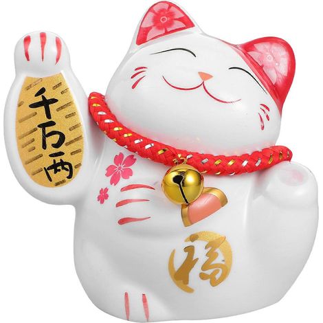 Tirelire Maneki Neko en céramique compatible avec les chats, 1 pièce (1/5)