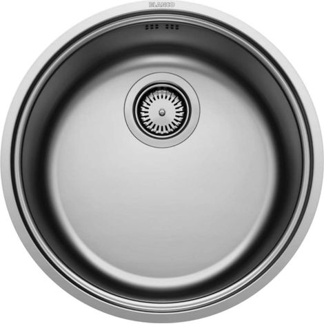 Blanco Rondo - Évier, diamètre 45 cm, acier inoxydable brossé 514647 (1/3)