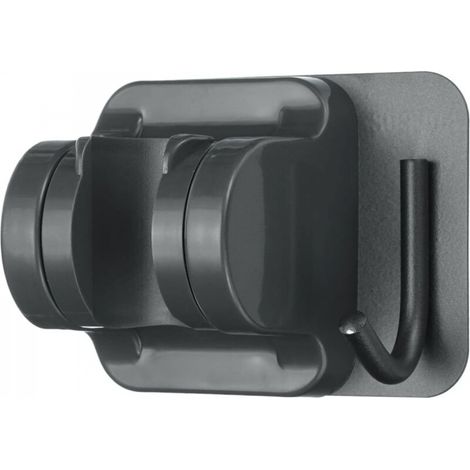 1 support de pommeau de douche à main avec crochet de suspension, support mural robuste et réglable, sans perçage (gris) (1/5)