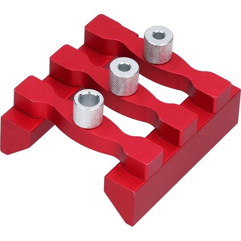 Jeu de 11 pièces gabarit de perçage auto-centrant pour chevilles, guide de perçage bois, outil de repérage et poinçon, kit de menuiserie professionnel (1/5)