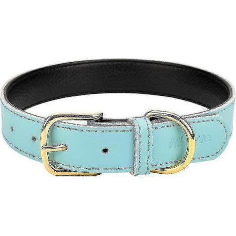 Collier basique en cuir rembourré, convenant aux chats, aux chiots et aux chiens de petite et moyenne taille. (1/5)