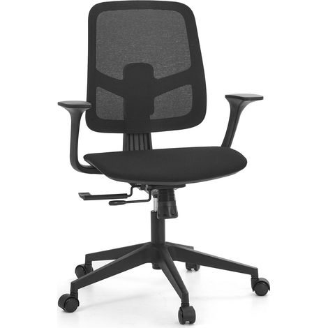 Bürostuhl / Drehstuhl MALIO Stoff / Netzstoff schwarz hjh OFFICE (1/5)