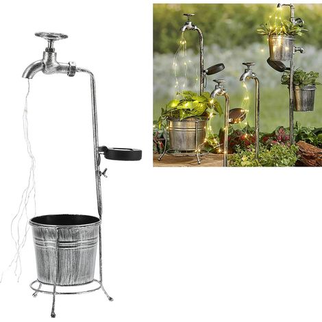 Gartenlampe, blumentopfförmiger Wasserhahn, LED-Lampenperlen, LED-Gartenlampe für quadratische Rasenflächen und Gärten (1/5)