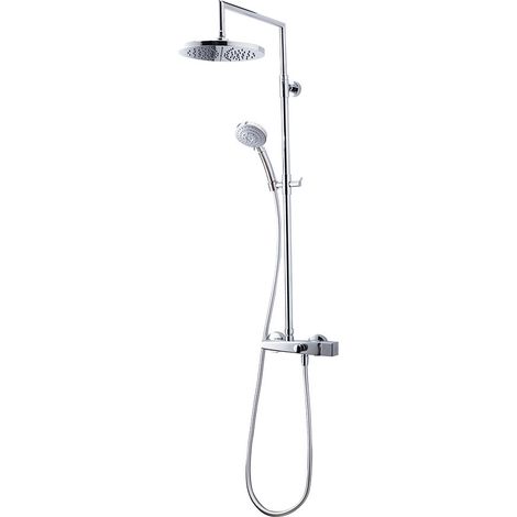 PRESTO 57049100 Columna Ducha Mezcladora Alia Rociador 200 mm y Flexo Inox - ref: 57049100