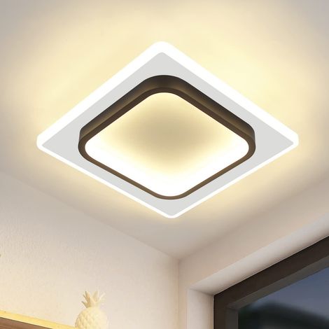 GBLY LED Lámpara de techo Pasillo - Blanco cálido Cocina Lámpara 16W Dormitorio Moderno Negro Pasillo Lámpara de techo Cocina Pequeña Sala de estar para Sala de estar Escalera