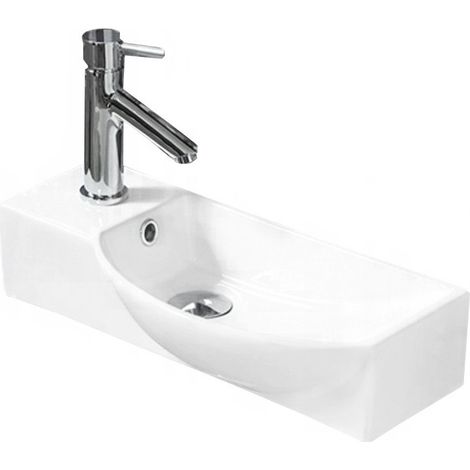 Mexen Hugo lavabo de comptoir droit 50 x 23 cm, Blanc - 21255000R (1/2)