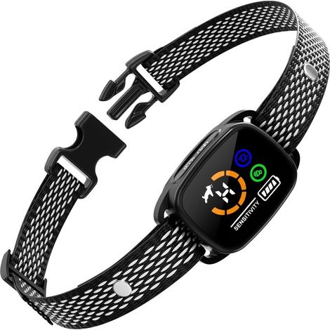 Collier Anti Aboiement Chiens,Modes Son/Vibration/Vibration Forte, Détection Intelligente des Aboiements, Rechargeable, Étanche IP67, pour Petit et Gros Chien (1/5)