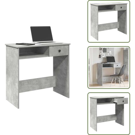 vidaXL Schreibtisch Betongrau 80x40x75 cm Holzwerkstoff (1/5)