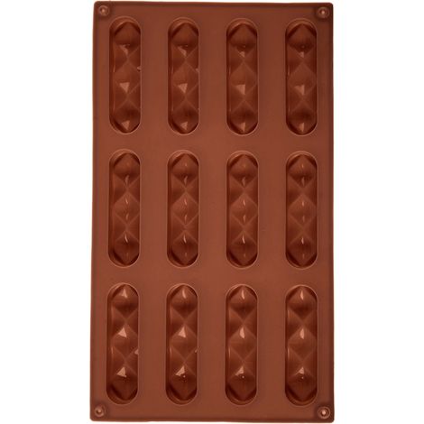 Stampo in silicone per biscotti, praline, cioccolatini, colore marrone, dimensioni 29,5x17 cm. (1/5)