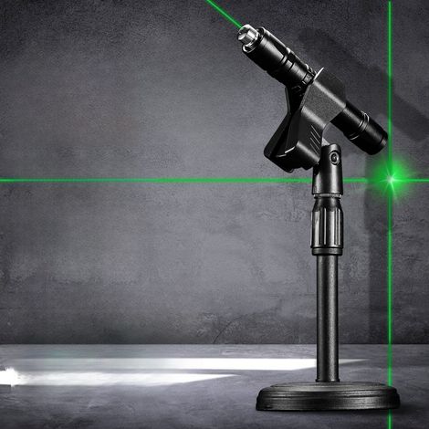 Niveau à 360° avec support, niveau à réticule, niveau laser, outil autonivelant 4x360, adapté à la décoration intérieure et à l'accrochage de tableaux (1/5)