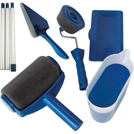 Rouleau De Peinture - Réservoir Anti-Goutte Rechargeable - Poignée Extensible - Pour Murs Intérieurs - 1 Pièce