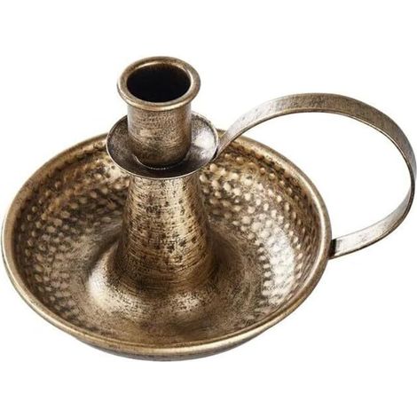 Decorative iron candlestick for home and wedding, modern table decoration with handle, sturdy construction (1/4)