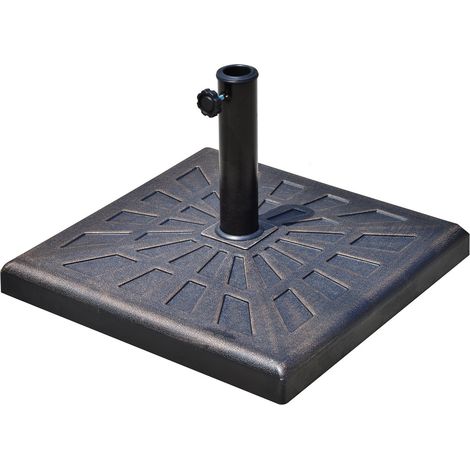 Base de Lestage de Parasol Carrée GARDEN Bronze et Noir (1/5)