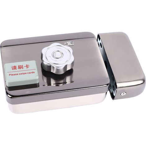Serrure de porte télécommandée antivol, moteur silencieux et sécurisé, en acier inoxydable, pour maison, appartement ou bureau. (1/5)