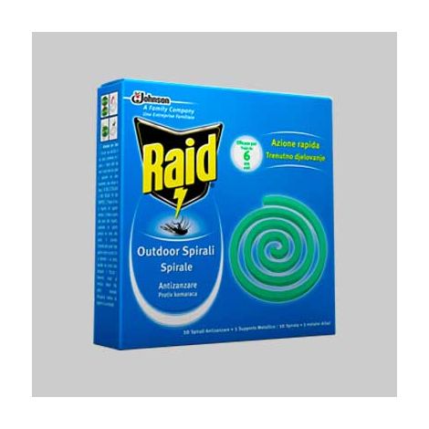 RAID SPIRALI ANTIZANZARE Confezione 10 pezzi - JOHNSON