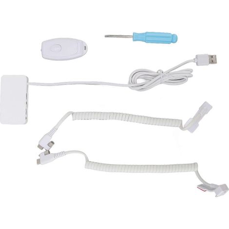 Soporte de pantalla antirrobo con doble puerto de seguridad y función de carga, alarma antirrobo para productos digitales con interfaz Android. (1/5)