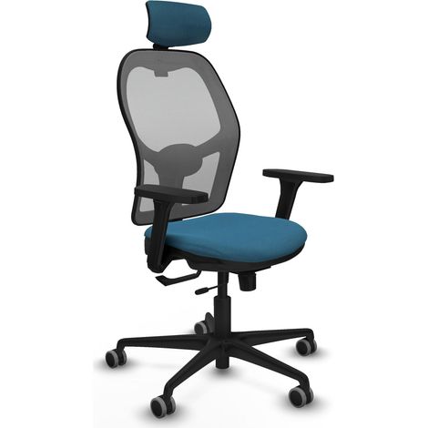 Chaise piqueras y crespo Jorquera tissu gris accoudoirs ajustables (1/2)
