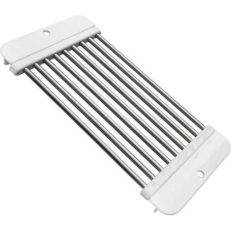 Égouttoir Vaisselle Extensible sur Évier (32-55cm), Panier Télescopique en Acier Inoxydable Blanc, Grille de Séchage Plate pour Fruits et Légumes, Support Réglable Antirouille -'Parent'-'- (1/5)