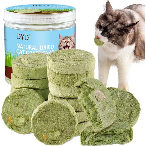 90g Herbe à Chat Lyophilisée - Friandises pour Chats, Nourriture Nutritive, Aide à Expulser Les Boules de Poils, Protège l'Estomac et Les Intestins du Chat (1/5)
