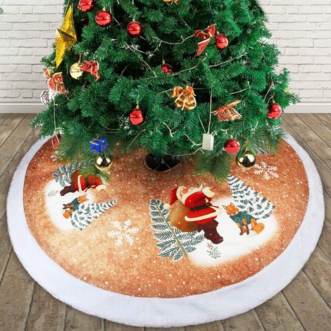 Tree Skirt - 98 Cm - Pour Arbre De Noël Intérieur Extérieur - Collecte Des Aiguilles - Protection Et Décoration Festive - 1 Pièce (1/5)