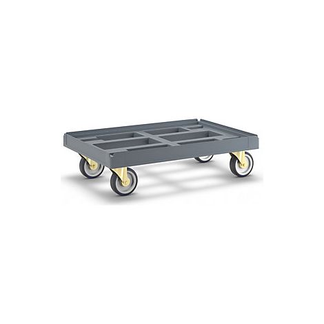 Rodillo de transport 610x410mm gris, con 4 ruedas (1/5)