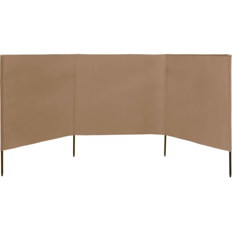 vidaXL Paravento a 3 Pannelli in Tessuto 400x120cm Grigio Talpa