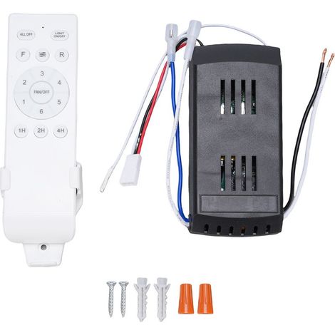 Kit de contrôle à distance universel pour ventilateur plafonnier avec récepteur DC 6 vitesses et timer (1/5)