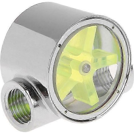 Indicateur de débit d'eau G1/4, hélice à 5 pales pour systèmes de refroidissement liquide PC, filetage plaqué cuivre (1/5)