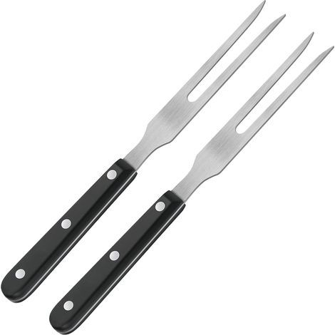 2 Fourchette à Découper Fourchettes à Pot Fourchette à Viande en Acier Inoxydable avec Poignée en Plastique 10,6 Pouces Fourchette de Service de Gril Fourche à Barbecue avec Poignée Noire (1/5)