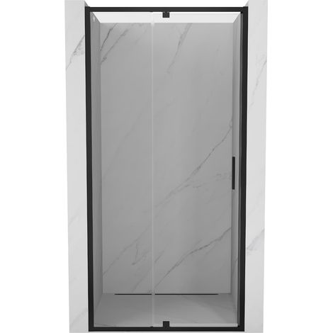 Mexen Exo puertas de ducha abatibles 100 cm, transparentes, negras - 819-100-000-70-00 (1/5)