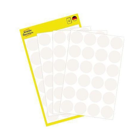 Markierungspunkt 18mm Papier weiß 96 Etik./Pack. (1/4)