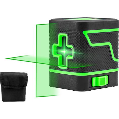 Niveau laser automatique, laser de nivellement à 2 lignes faisceau vert croisé, outil de traçage pour accrochage de tableaux et bricolage