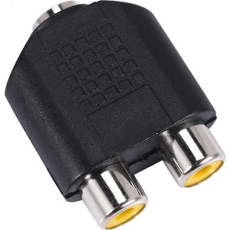 Connecteur adaptateur lotus femelle 3,5 mm vers double RCA femelle (1/5)