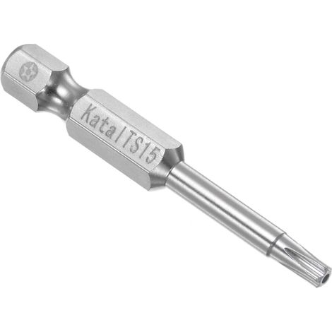 Magnétique Torx Embouts T15 Tête 1/4" Hex Tige 2" Longueur S2 Acier (1/5)
