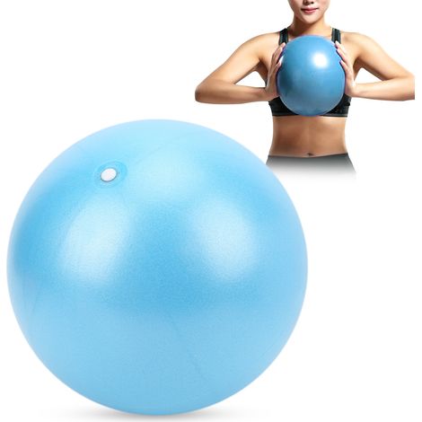 Ballon de Yoga 25cm Antidérapant Résistant - Fitness, Grossesse, Pilates (Bleu)