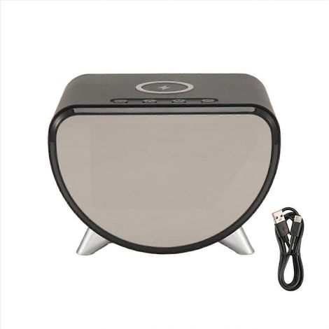 Réveil multifonction, thermomètre, chargeur sans fil, téléphone LED, trois en un sans fil (1/5)