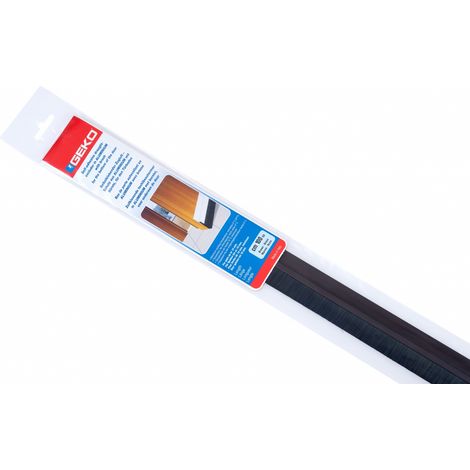 Bas de porte adhésif aluminium brosse marron 100 cm GEKO
