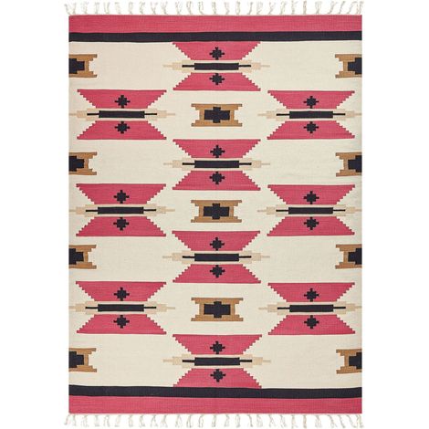 Teppich GARNI Bunt 160 x 230 cm Baumwolle Kelim